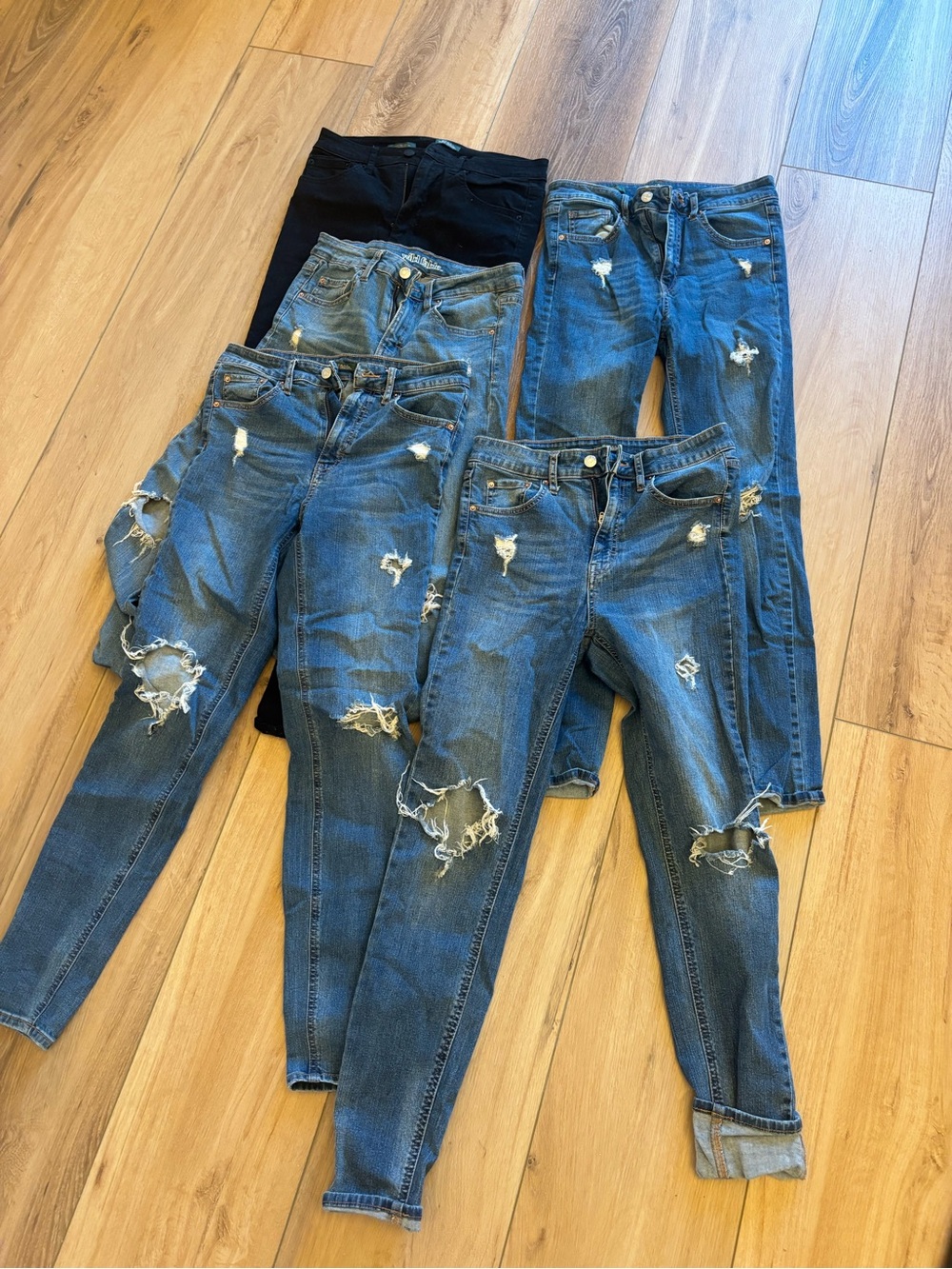 Wild Fable Distressed Skinny Jeans - Blue (Set of 5)